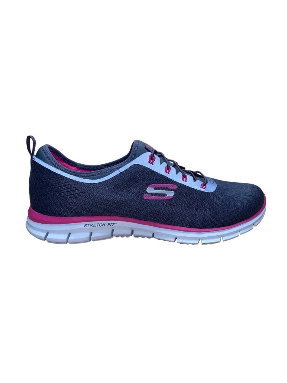 Skechers Women’s Gray &  Pink Memory Foam Stretch Fit Sneakers Size 11